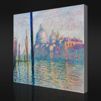 Nee-Yxp 040 claude monet-The Grand Canal in Venice 01(1908)Impressionistische olieverfschilderij muur achtergrond muurschildering