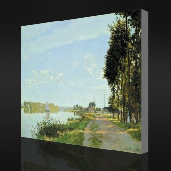 Não-Yxp 042 claude monet-O passeio em argenteuil(1872)Arte impressionista pintura a óleo impressa decoração de casa