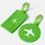 Etiqueta de equipaje de avión de viaje etiqueta de equipaje de pvc suave personalizado