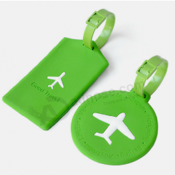 Etiqueta de equipaje de avión de viaje etiqueta de equipaje de pvc suave personalizado