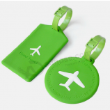 Travel airplane luggage tag custom soft pvc baggage tag