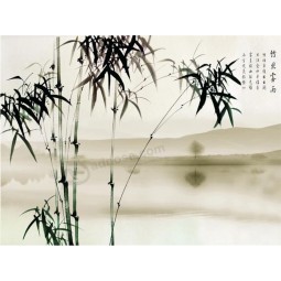 B323 Ink Bamboo Ink Painting TV Wall Background Decoration