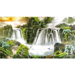 B430 Grand Landscape Ink Painting TV Wall Background Decoration
