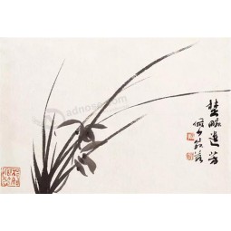 B045 High Definition Orchid Ink Painting Wall Background Decoration for Living Room