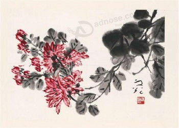 B071 chrysanthemum decoratief schilderen inkt en wassen schilderij afdrukken