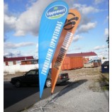 Outdoor custom printing beach feather flying banner with any size