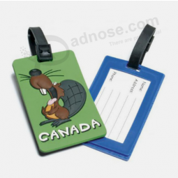 Manufacture silicone rubber soft suitcase name tag custom
