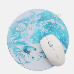 Planet design mouse mat custom rubber round mouse pad