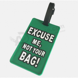 Best selling soft rubber suitcase name tag custom