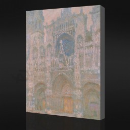 Não-Yxp 054 claude monet-O portal(Tempo cinzento)(1892-1894)Decoração impressionista da parede do fundo da pintura a óleo