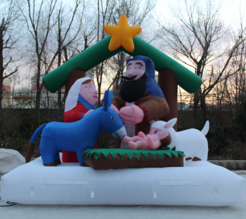 Decoración al aire libre de la Navidad inflable castillo hinchable personalizado