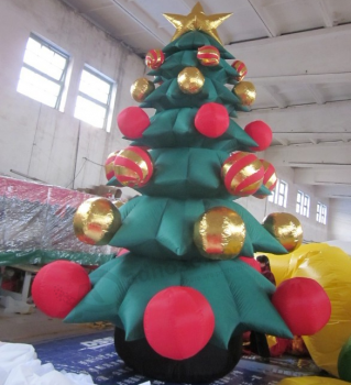 árbol inflable de la Navidad de encargo de la manera con la bola decorativa