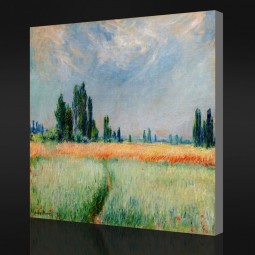 NNO-YXP 075 Claude Monet - The Wheat Field (1881) Impressionist Oil Painting for House Decoration
