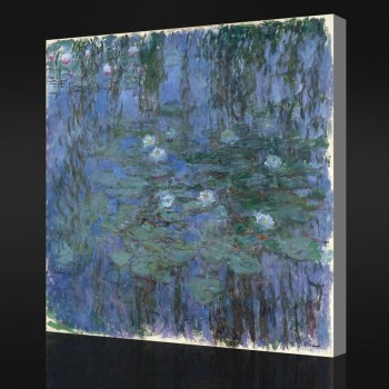Nno-Yxp 085 claude monet-Agua-Lirios(1907)Impresionista pintura al óleo impresión de obras de arte