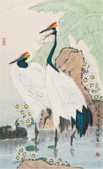 B111 original crane background decorazione della parete pittura ad acqua e inchiostro