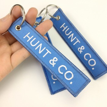 Custom highly personalized cool design quality made embroidered keychain with your logo