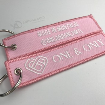 Custom customer logo design for you special made embroidered keychain with your logo