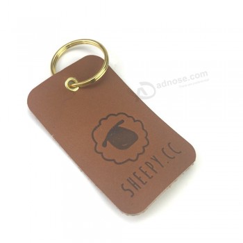 Custom highly personalized design for you trendy fashion style leather keychain with your logo