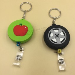 Benutzerdefinierte Schlüsselbund mit Ihrem Design günstigen Preis ziemlich Gummi-Schlüsselanhänger