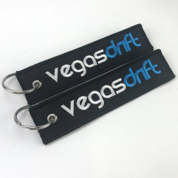 Custom design for you cheap promotional novelty personal cotton embroidery key chain/key ring