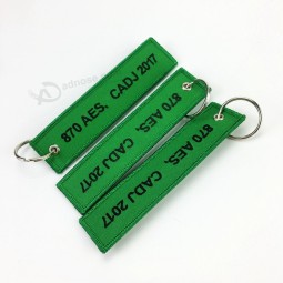 Promotional custom embroidered keychain for wholesale key chain your logo design accepted