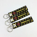 Customized Color Embroidery Fabric Keychain, Make Your Own Logo Keychain with your logo