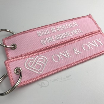 Wholesale cheap customized embroidery keychain with logo and high quality