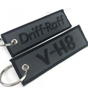 Customized Customer popular products Luggage Tag Label Embroidery Keychain with your logo