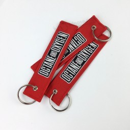 Personalized travel luggage keychain embroidery flight keychains promotional gifts keychains