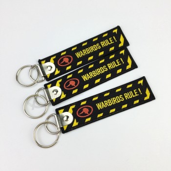 Porte-clés en tissu de logo brodé souvenir souvenir de voyage promotionnel personnalisé de marque personnalisée