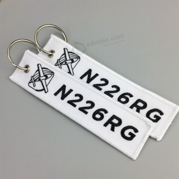 Custom multi color excellent Fabric embroidery keychains make your own keychain with your logo