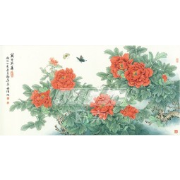 B333 Chinese Typical Painting with Peony for Wall Decoration