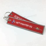 Custom design personalized embroidered keychain/key chain/key ring with high quality and any size