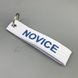 Custom made DIY embroidery key chain with slide charms with high quality and any size