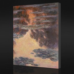 Nein-Yxp 089 Claude Monet-Wasser-Lilien(Brückensteinmuseum)(1907)Impressionist Ölgemälde Wandbild für Heimtextilien