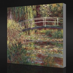 不-Yxp 094克劳德·莫奈-水-百合池塘，玫瑰交响曲(1900)印象派油画墙装饰印刷