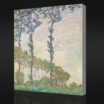 いいえ-Yxp 099クロードモネ-風の効果、ポプラのシーケンス(1891)印象派の油絵のアートワークの印刷販売