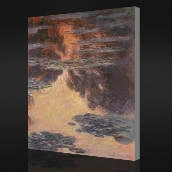 Nein-Yxp 104 Claude Monet-Wasser-Lilien(Brückensteinmuseum)(1907)Impressionistisches Ölgemälde für Hauptwandgrafik