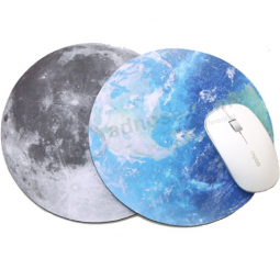 Transfer printing microfiber natural rubber round mouse pad