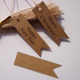 50pcs/lot Kraft paper "happy new year""Merry Christmas" Hang tag Retro Gift Hang tag DIY decoration tag with high quality and any size