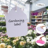 Plants Hang Tag Labels Seedling Garden Flower Pot Plastic Tags Number Plate Hanging Reusable PVC Garden Tools 3.6*2.5CM