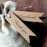 50pcs/lot Kraft paper "hand made""thank you" Hang tag Retro Gift Hang tag DIY decoration tag with high quality and any size