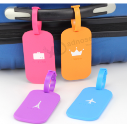 Tag de bagagem personalizado tamanho padrão pvc mala tag
