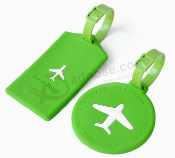 Tag de bagagem de avião de ar marca de id de bagagem de borracha logotipo personalizado