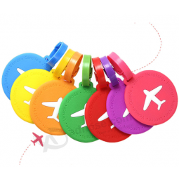 Custom air plane baggage tag rubber luggage tag with logo