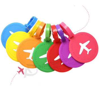 Custom air plane baggage tag rubber luggage tag with logo
