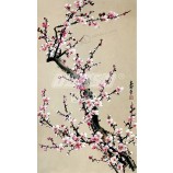 B390 Red Plum Decorative Painting Wall Background Decoration Ink Painting for House Decoration