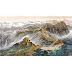 B407 The Great Wall Scenery Decorative Painting Wall Background Decoration Ink Painting Printing