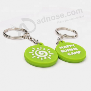 Fashion silicone rubber keychain key tag manufacturer