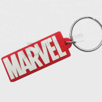 Promotional custom logo soft rubber keychain for sale